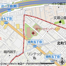 埼玉県蕨市北町5丁目13周辺の地図