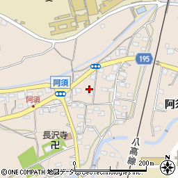 埼玉県飯能市阿須144周辺の地図