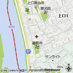 埼玉県三郷市上口1丁目40周辺の地図