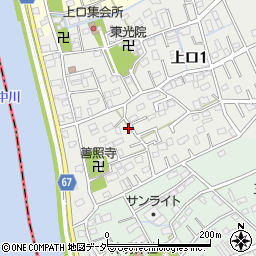 埼玉県三郷市上口1丁目42周辺の地図