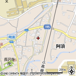 埼玉県飯能市阿須54周辺の地図