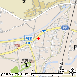 埼玉県飯能市阿須141周辺の地図