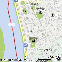 埼玉県三郷市上口1丁目46周辺の地図