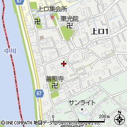 埼玉県三郷市上口1丁目41周辺の地図