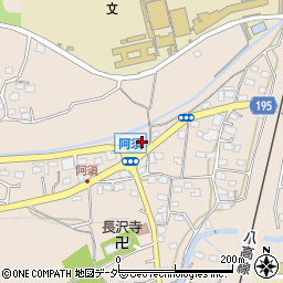 埼玉県飯能市阿須139-2周辺の地図