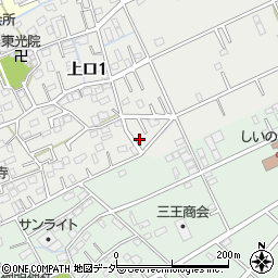埼玉県三郷市上口1丁目158周辺の地図
