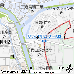 関東化学株式会社　草加工場周辺の地図