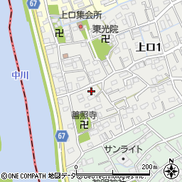 埼玉県三郷市上口1丁目44周辺の地図