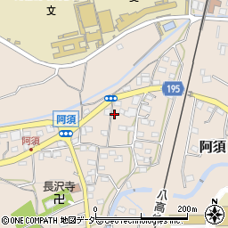 埼玉県飯能市阿須147周辺の地図