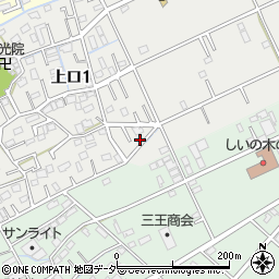 埼玉県三郷市上口1丁目155周辺の地図