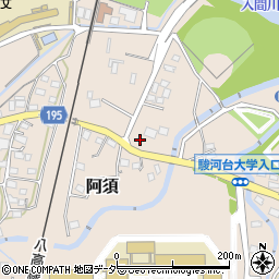 埼玉県飯能市阿須1周辺の地図