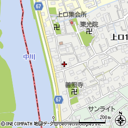 埼玉県三郷市上口1丁目50周辺の地図