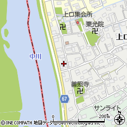埼玉県三郷市上口1丁目7周辺の地図
