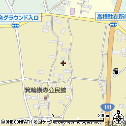 山梨県北杜市高根町箕輪533周辺の地図