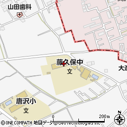 三芳町立藤久保中学校　さわやか相談室周辺の地図