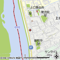 埼玉県三郷市上口1丁目4周辺の地図