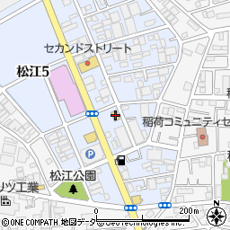 ローソン草加松江六丁目店周辺の地図
