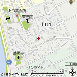 埼玉県三郷市上口1丁目116周辺の地図