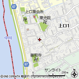 埼玉県三郷市上口1丁目56周辺の地図