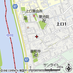 埼玉県三郷市上口1丁目55周辺の地図