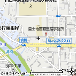 川口市役所　里土地区画整理事務所周辺の地図