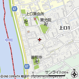 埼玉県三郷市上口1丁目58周辺の地図