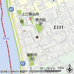 埼玉県三郷市上口1丁目57周辺の地図