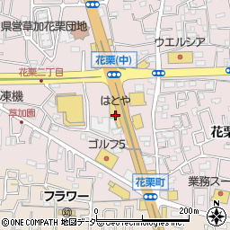 はとや　草加店周辺の地図