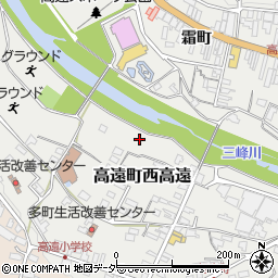 長野県伊那市高遠町西高遠周辺の地図