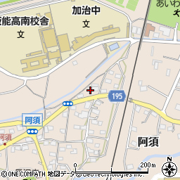 埼玉県飯能市阿須156周辺の地図