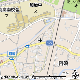 埼玉県飯能市阿須157周辺の地図