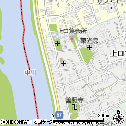 埼玉県三郷市上口1丁目54周辺の地図