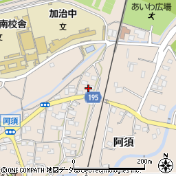 埼玉県飯能市阿須35周辺の地図
