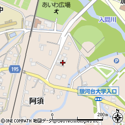 埼玉県飯能市阿須189周辺の地図