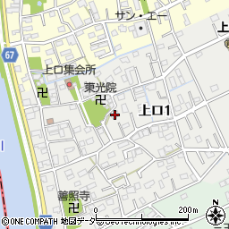 埼玉県三郷市上口1丁目105周辺の地図