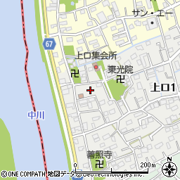 埼玉県三郷市上口1丁目62周辺の地図