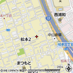 埼玉県さいたま市南区松本2丁目6周辺の地図