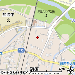 埼玉県飯能市阿須176周辺の地図