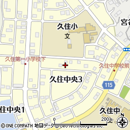 千葉県成田市久住中央3丁目周辺の地図