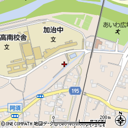 埼玉県飯能市阿須290周辺の地図