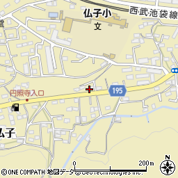 埼玉県入間市仏子343周辺の地図