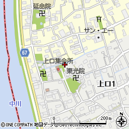 埼玉県三郷市上口1丁目75周辺の地図
