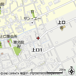 埼玉県三郷市上口1丁目92周辺の地図