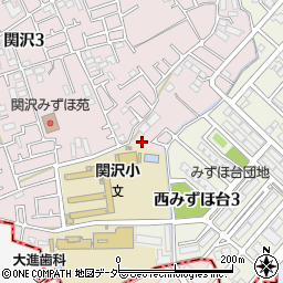 埼玉県富士見市関沢3丁目12-34周辺の地図