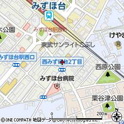 みずほ台駅西口自転車駐車場周辺の地図