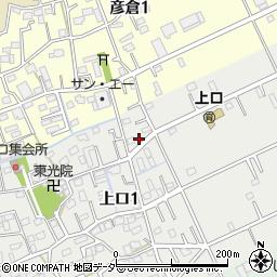 埼玉県三郷市上口1丁目184周辺の地図