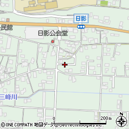 長野県伊那市日影周辺の地図