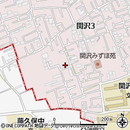 埼玉県富士見市関沢3丁目39-15周辺の地図