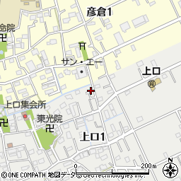 埼玉県三郷市上口1丁目90周辺の地図