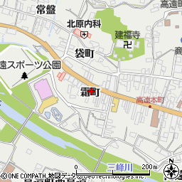 長野県伊那市高遠町西高遠霜町周辺の地図